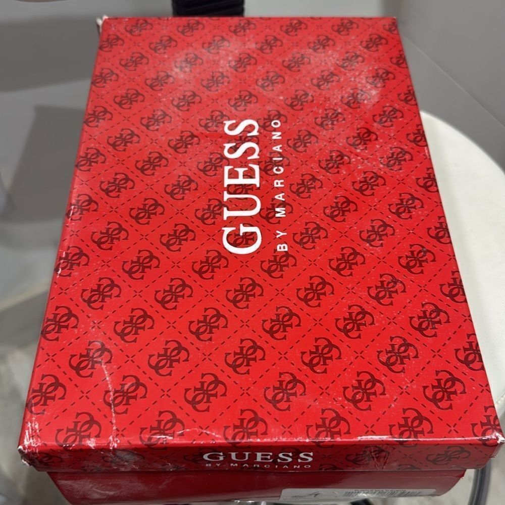 Guess Plum and Snakeskin Slingback Heels - Picture 3 of 4